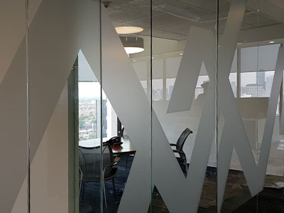 Vinil esmerilado oficinas