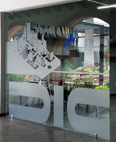 vinil esmerilado diseño